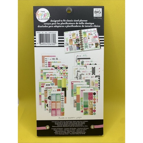 The Happy Planner Watercolor Me & My Big Ideas Sticker Sheets 1078 Pieces New - Picture 2 of 2